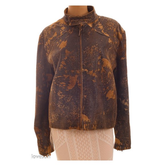 Just Cavalli Jackets & Blazers - SOLD! JUST CAVALLI ROBERTO CAVALLI Leather Jacket